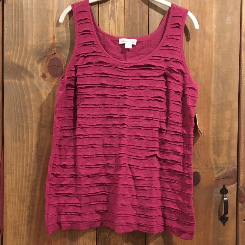 Pink Ruffled Tank Top